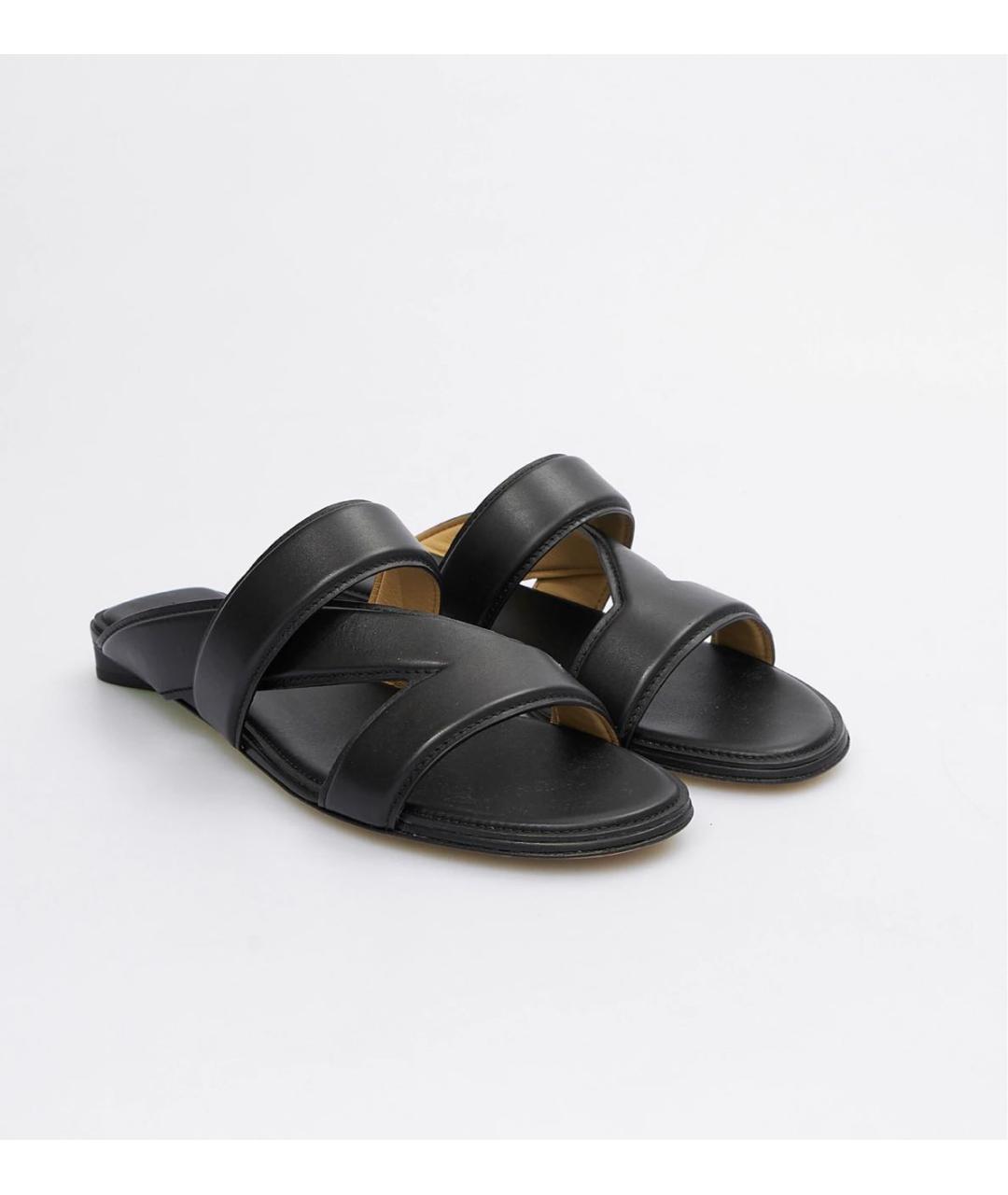 BOTTEGA VENETA Черные кожаные сандалии, фото 2