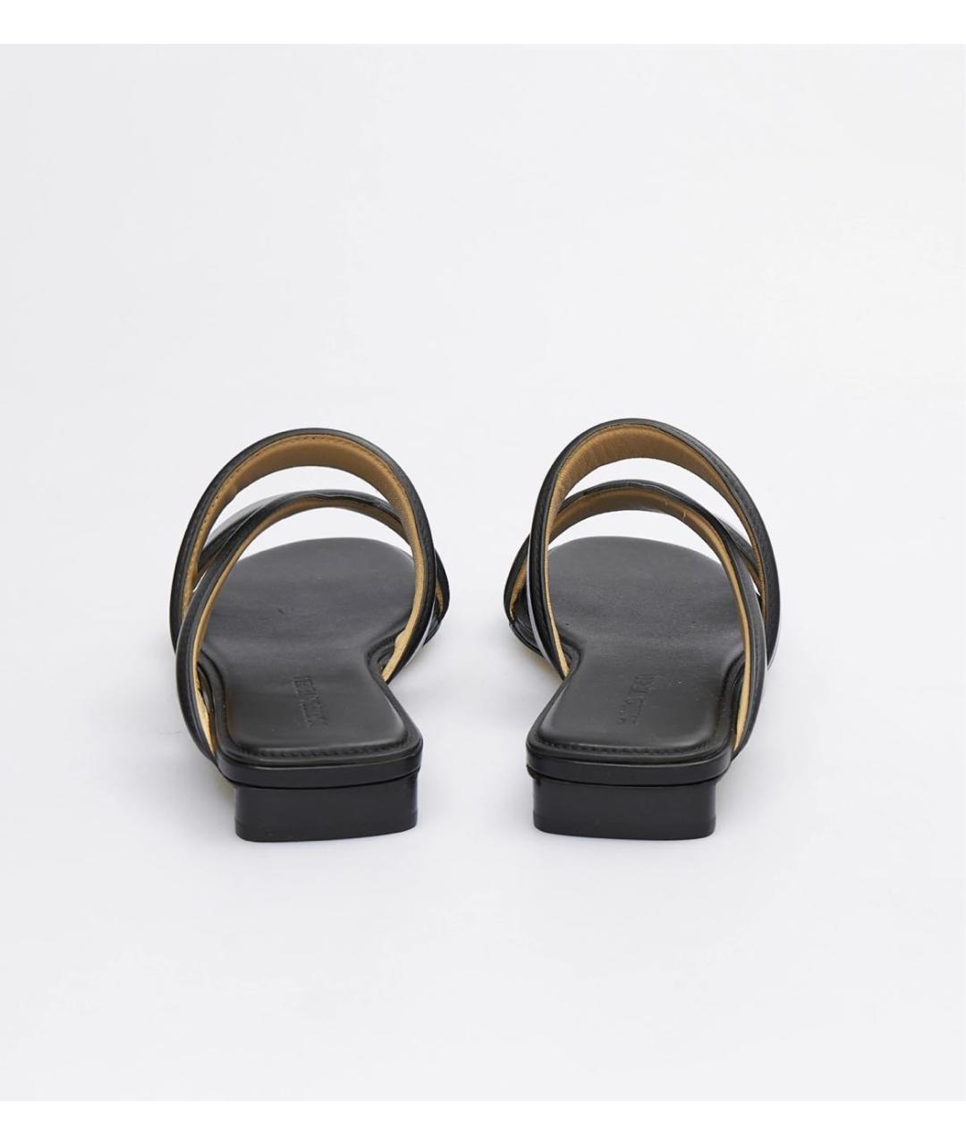 BOTTEGA VENETA Черные кожаные сандалии, фото 4