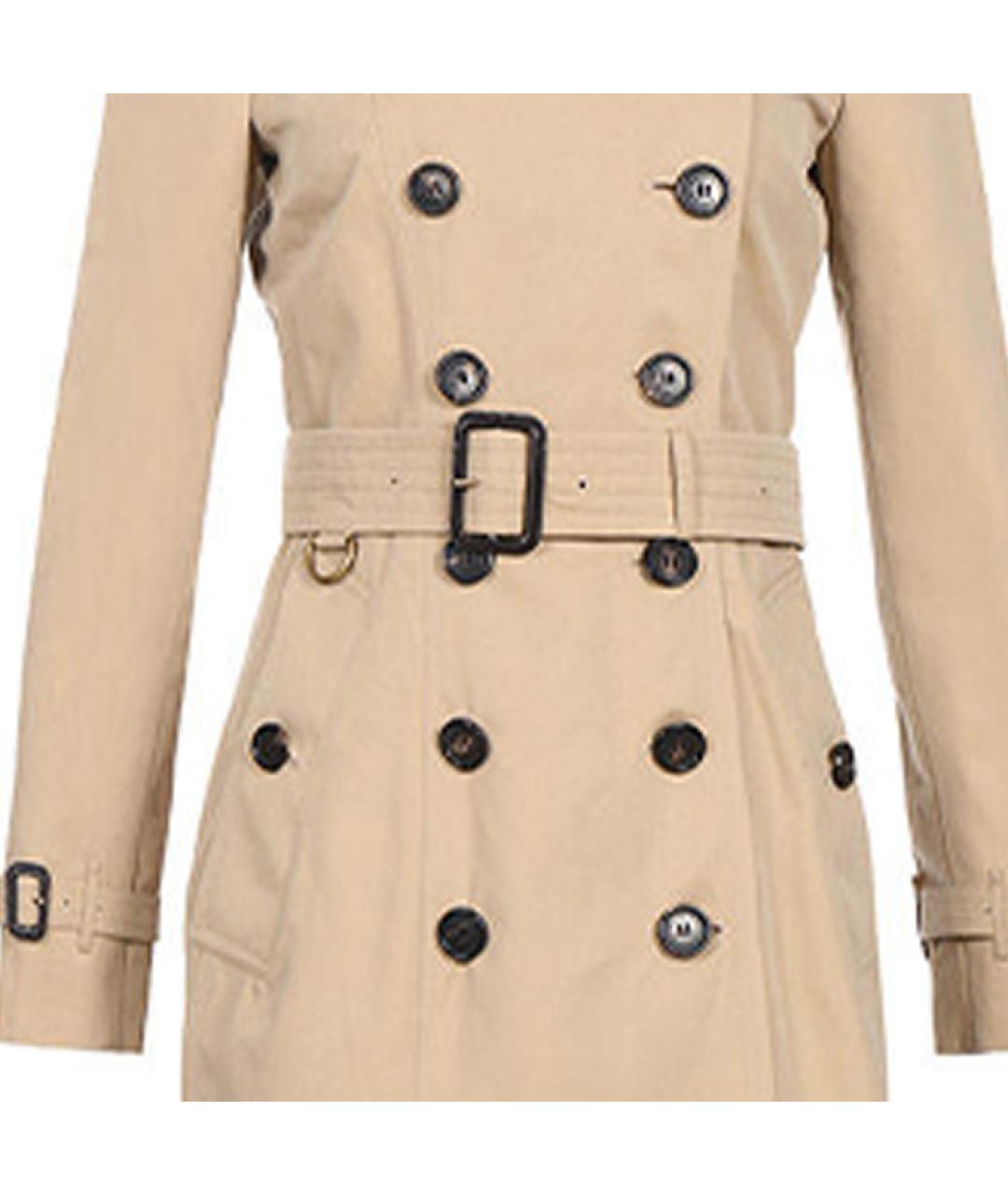 BURBERRY Бежевый хлопковый тренч/плащ, фото 5
