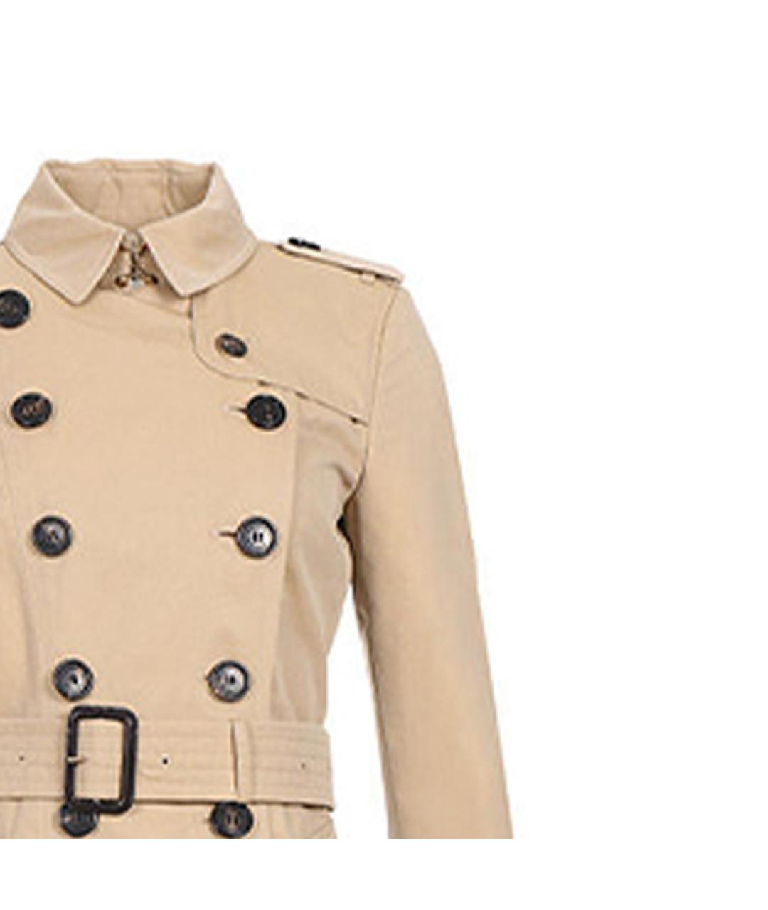 BURBERRY Бежевый хлопковый тренч/плащ, фото 4