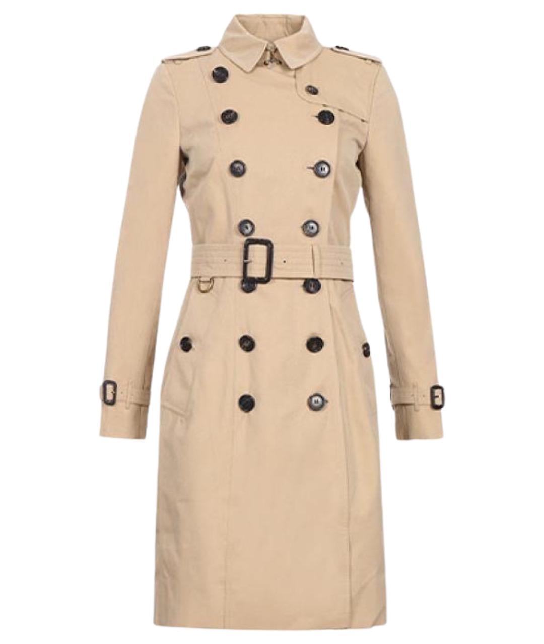 BURBERRY Бежевый хлопковый тренч/плащ, фото 1