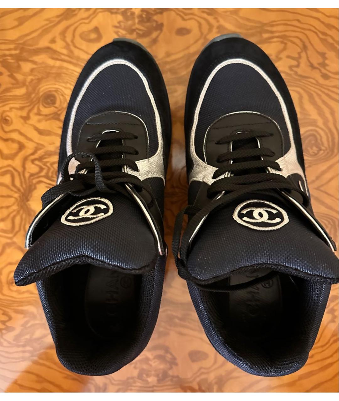 CHANEL Черные кроссовки, фото 3