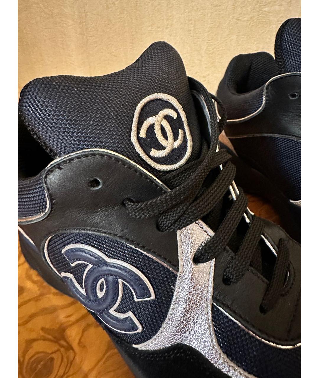 CHANEL Черные кроссовки, фото 5