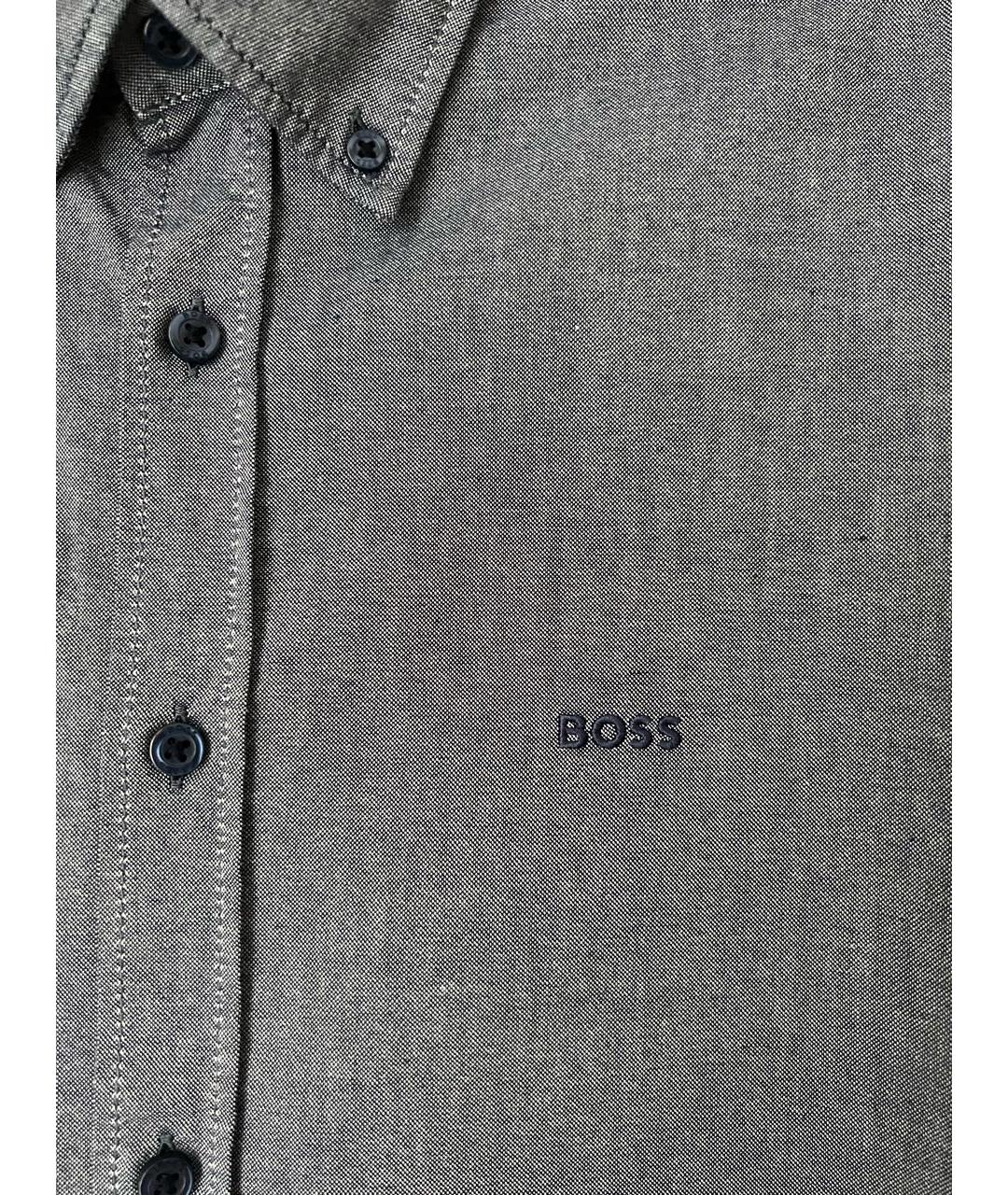 HUGO BOSS Синяя хлопковая кэжуал рубашка, фото 3