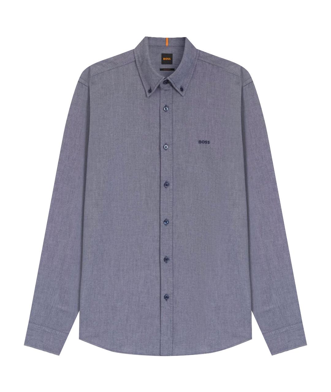 HUGO BOSS Синяя хлопковая кэжуал рубашка, фото 1