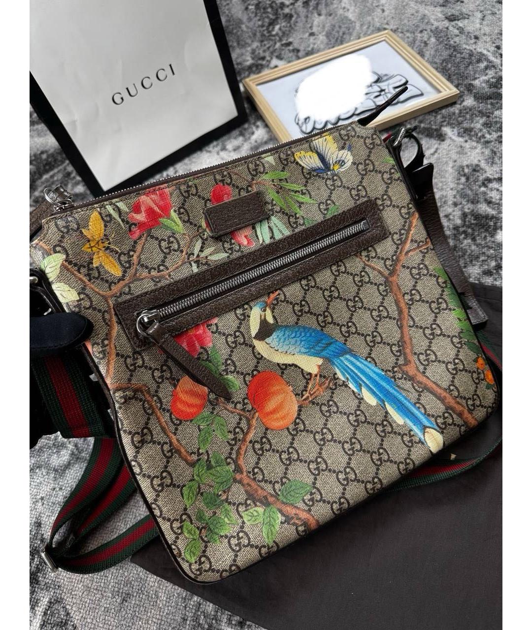GUCCI Бежевая барсетка, фото 3