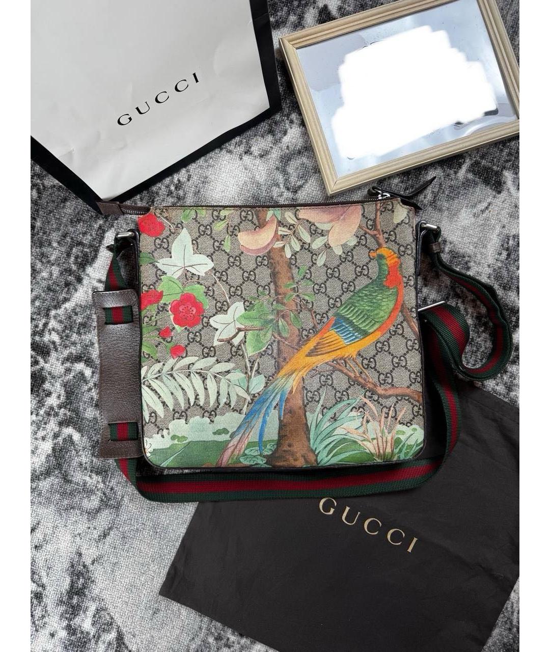 GUCCI Бежевая барсетка, фото 2