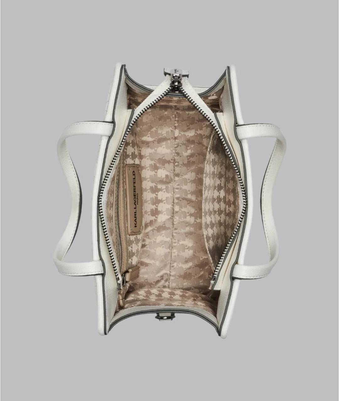 KARL LAGERFELD Белая сумка через плечо, фото 3