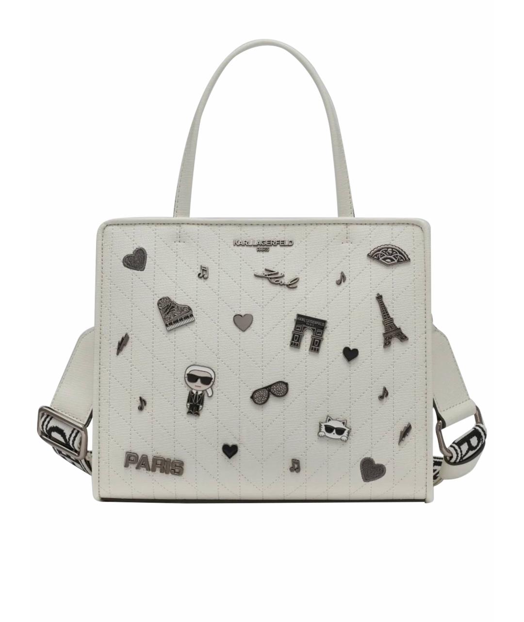 KARL LAGERFELD Белая сумка через плечо, фото 1