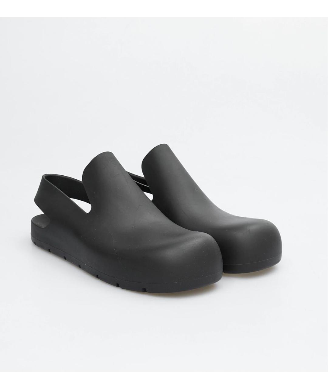 BOTTEGA VENETA Черные резиновые сабо, фото 2
