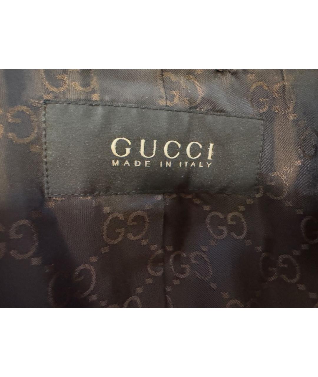 GUCCI Коричневая кожаная куртка, фото 4