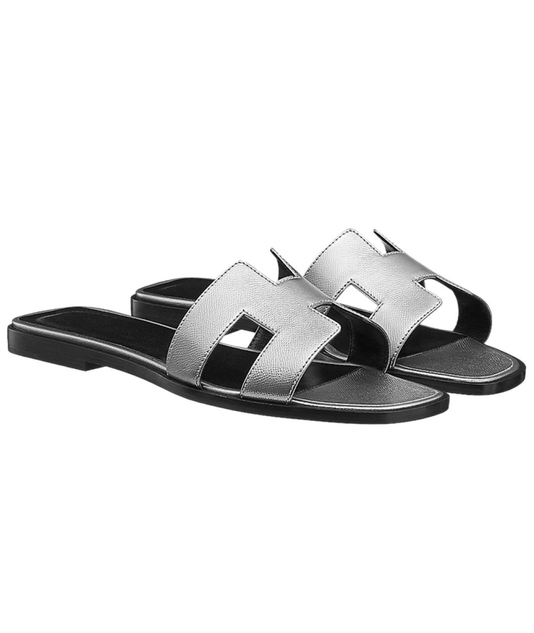 HERMES Серебряные сандалии, фото 3