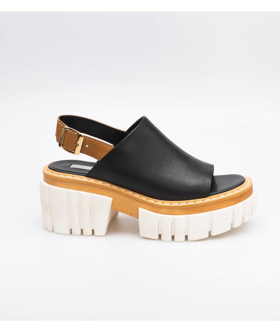 STELLA MCCARTNEY Черные сандалии из искусственной кожи, фото 5