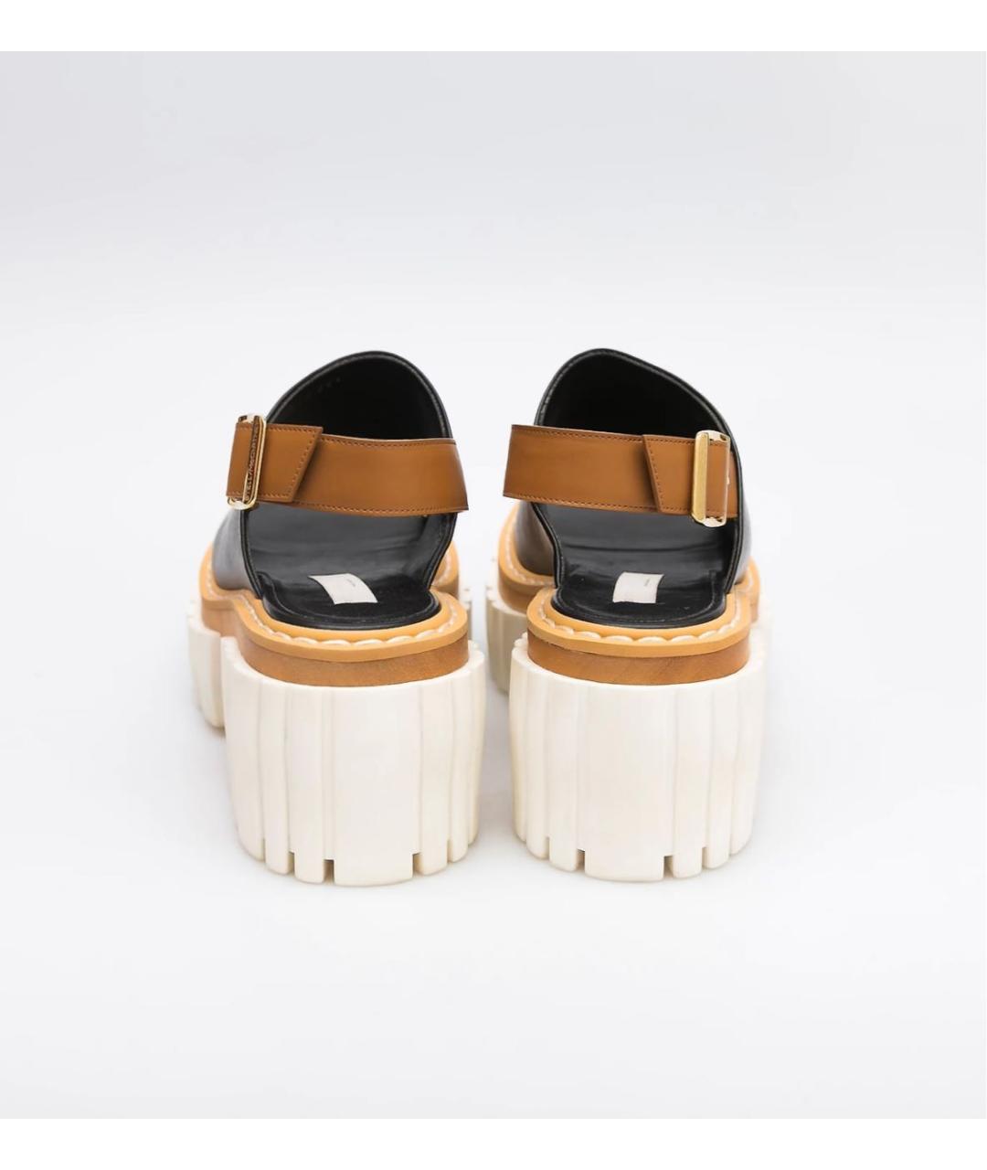 STELLA MCCARTNEY Черные сандалии из искусственной кожи, фото 4