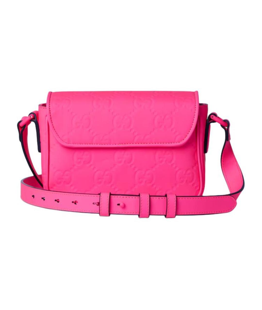 GUCCI Розовая кожаная сумка на плечо, фото 4