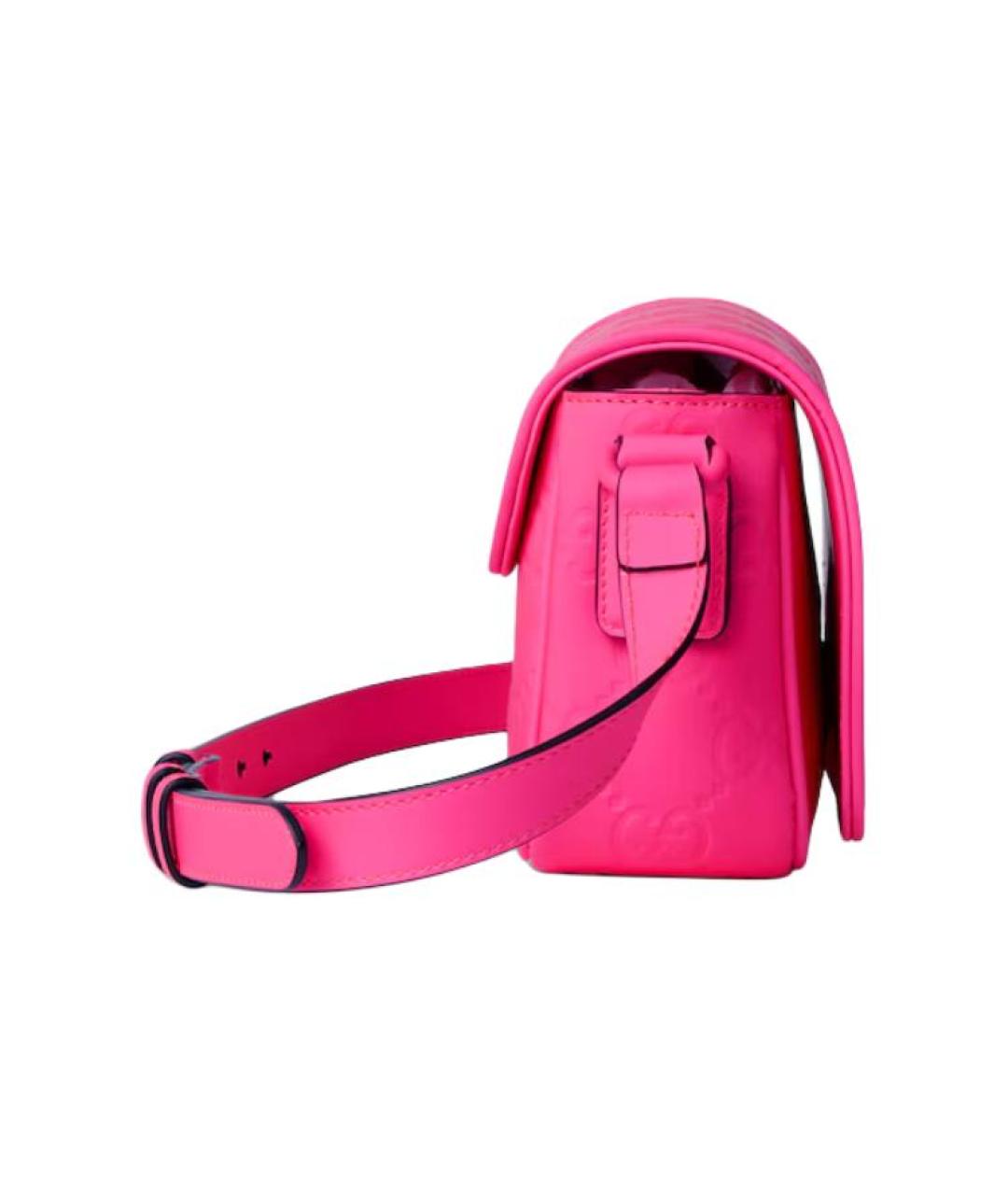 GUCCI Розовая кожаная сумка на плечо, фото 3