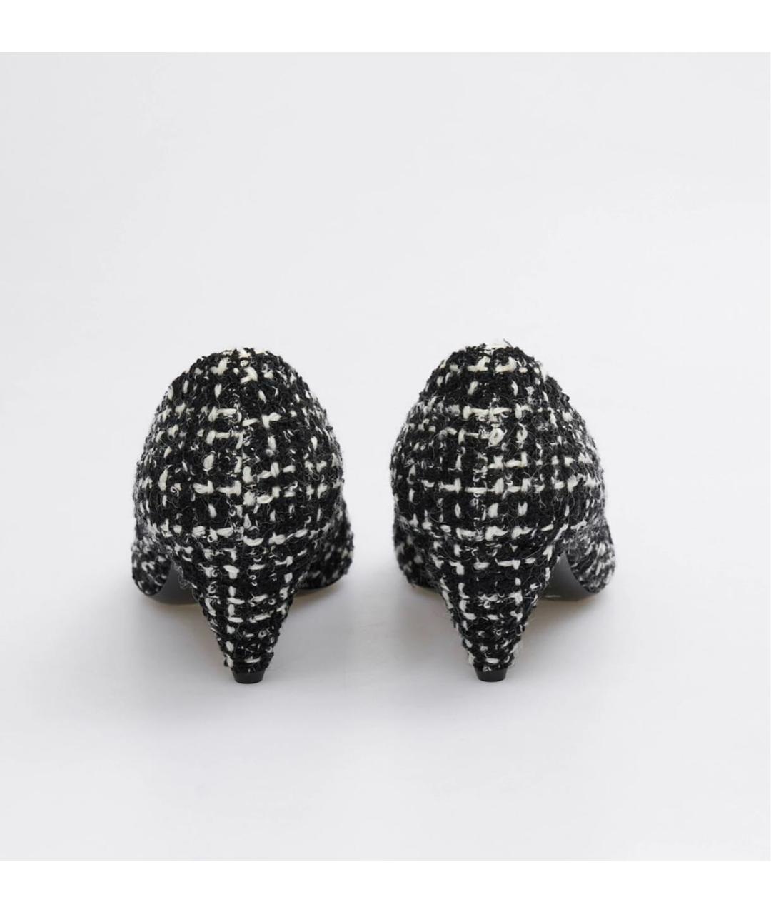 SAINT LAURENT Черные текстильные туфли, фото 4