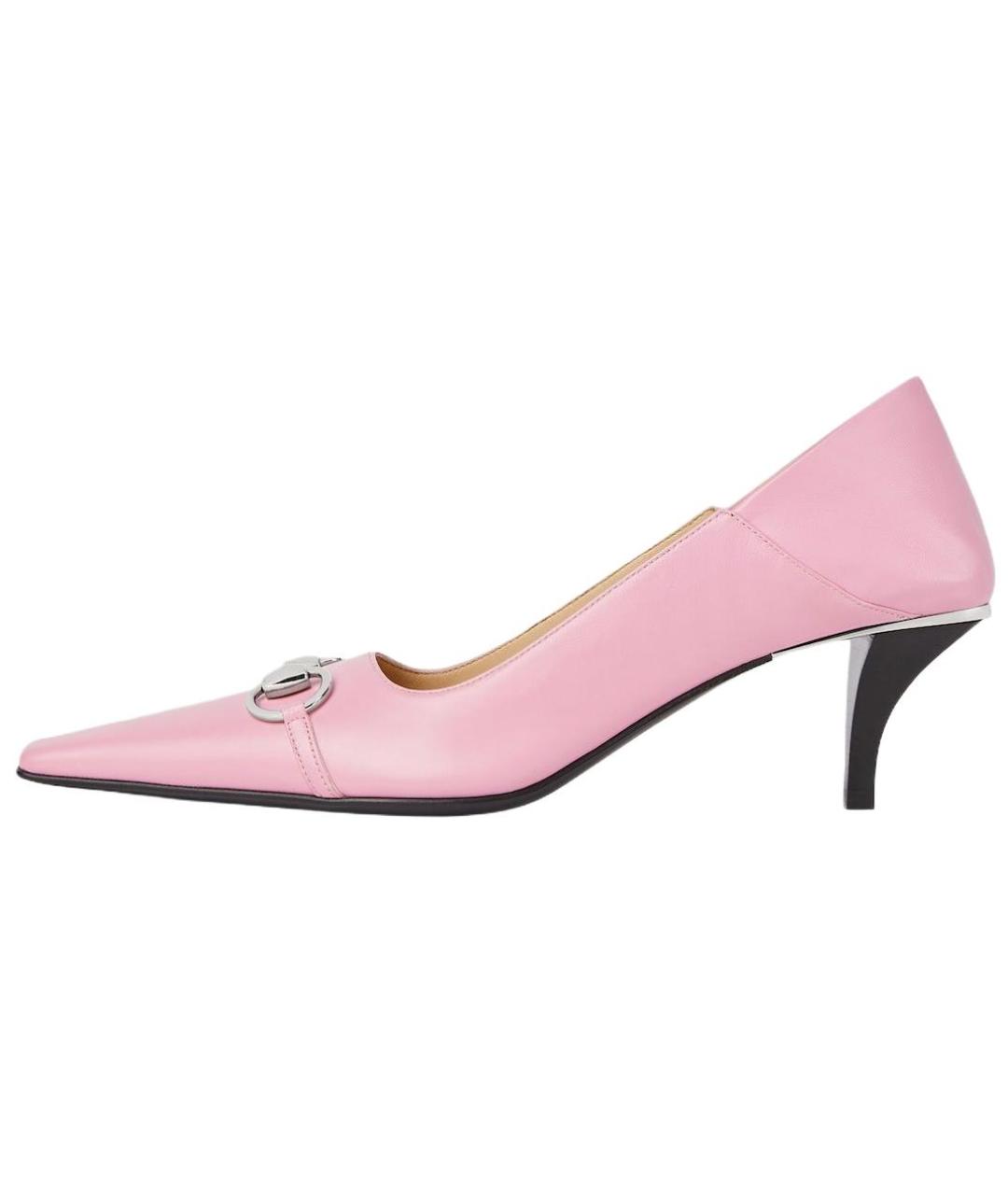 GUCCI Розовые кожаные туфли, фото 2