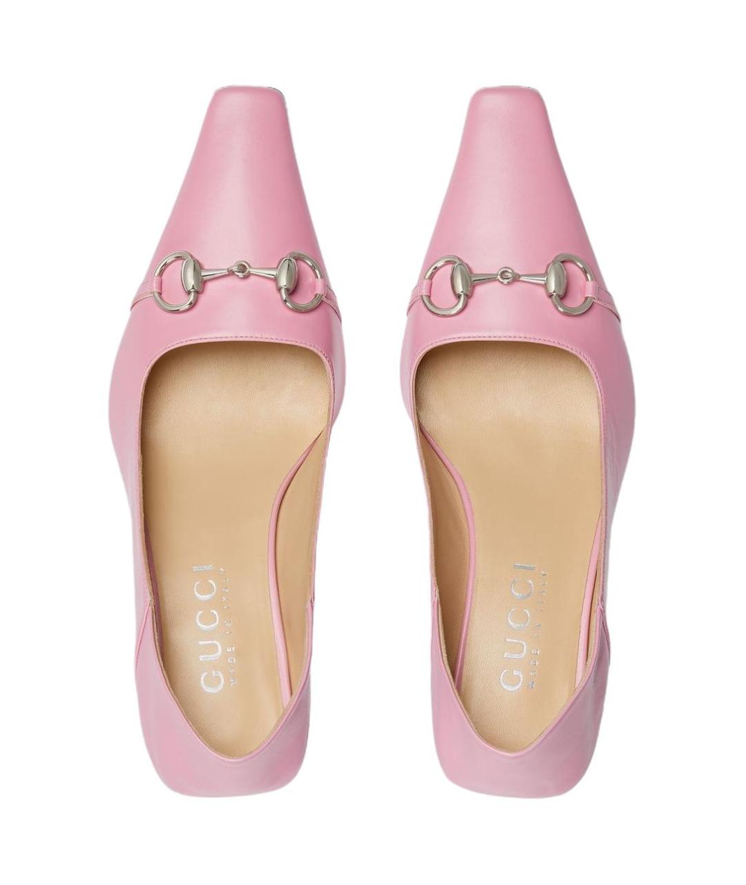 GUCCI Розовые кожаные туфли, фото 5