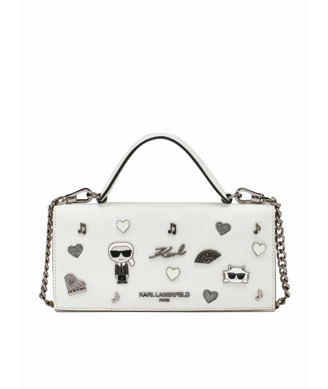 KARL LAGERFELD Белая сумка через плечо, фото 1