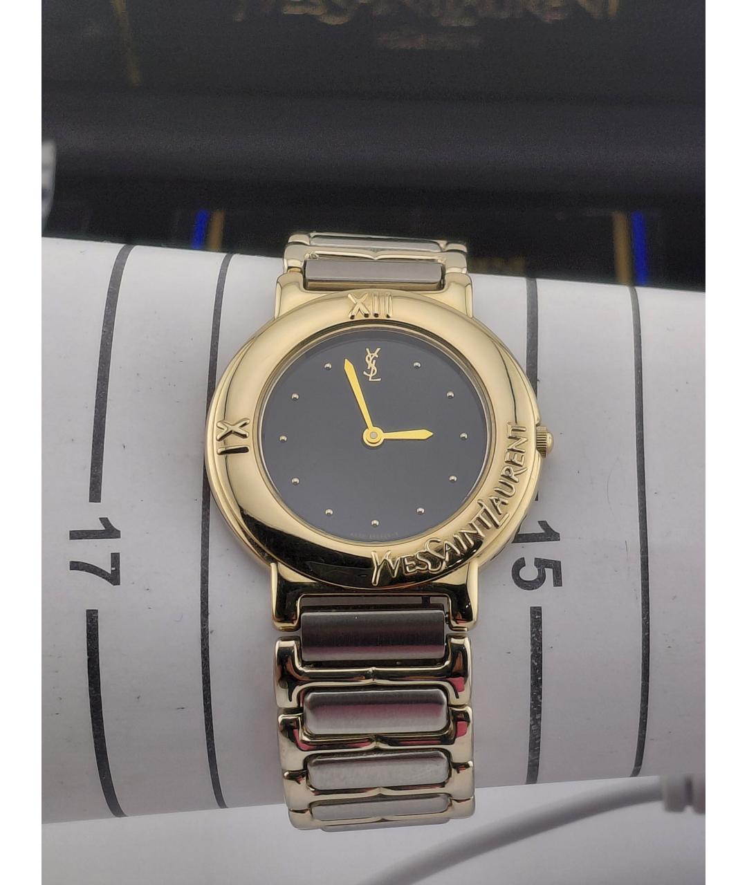 SAINT LAURENT Золотые стальные часы, фото 6