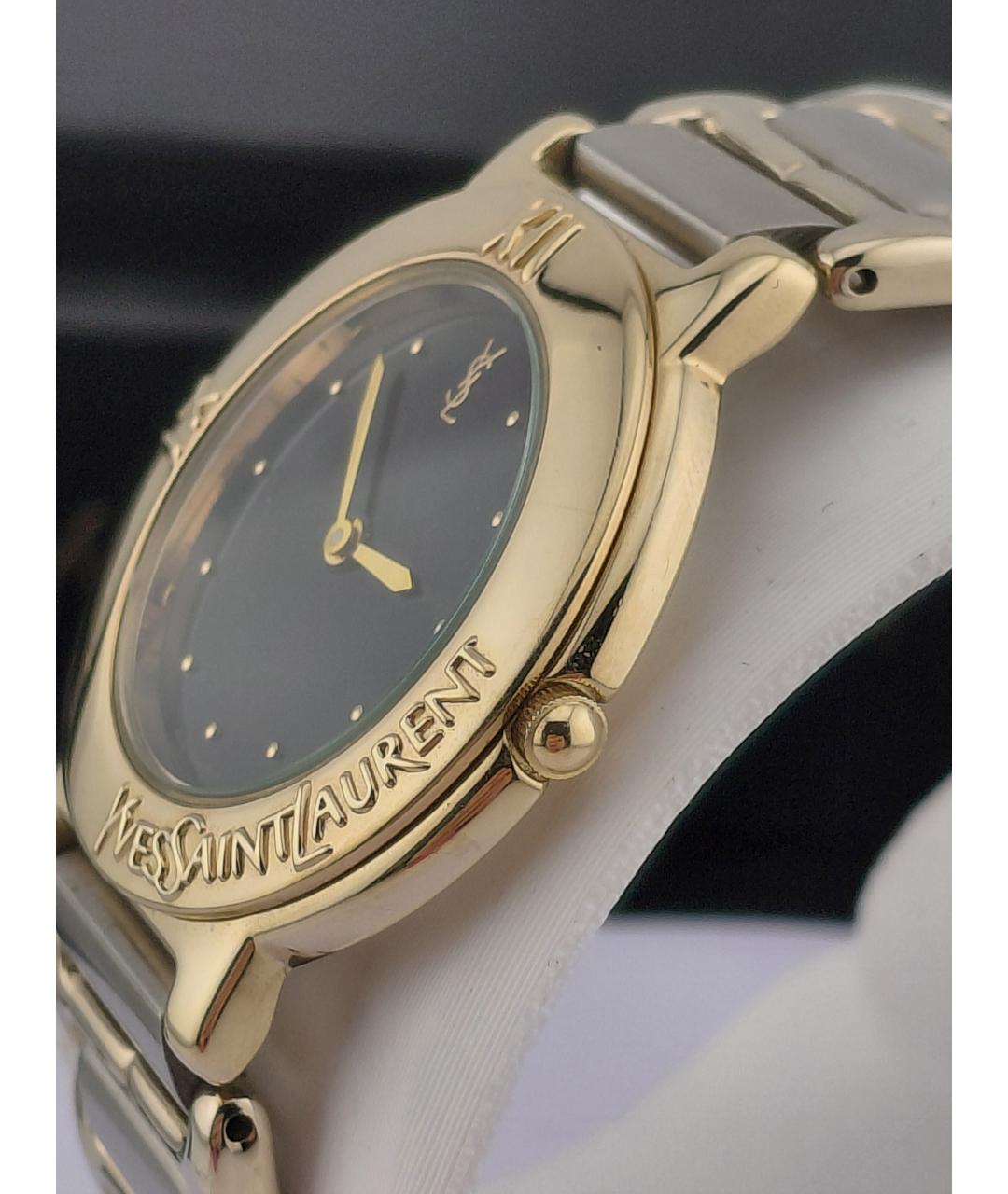 SAINT LAURENT Золотые стальные часы, фото 2