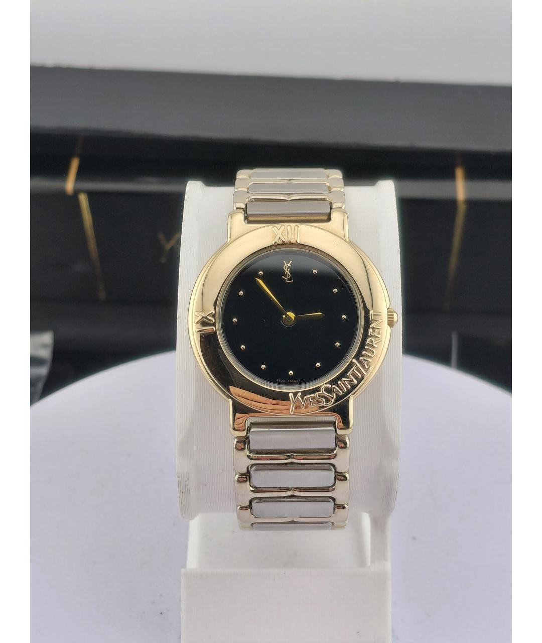 SAINT LAURENT Золотые стальные часы, фото 10