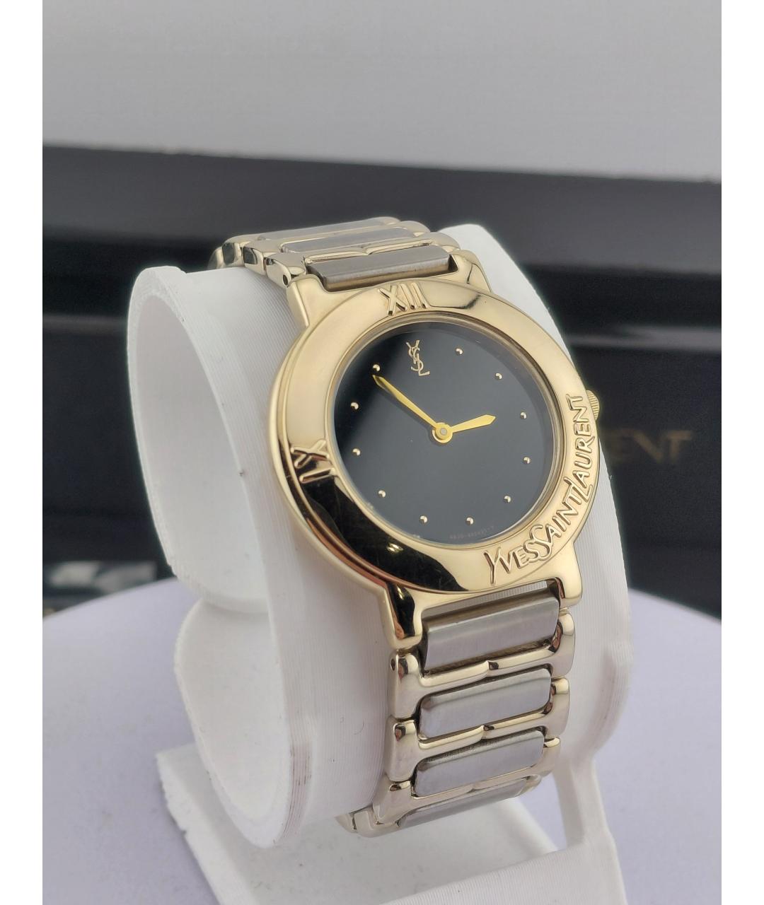 SAINT LAURENT Золотые стальные часы, фото 4