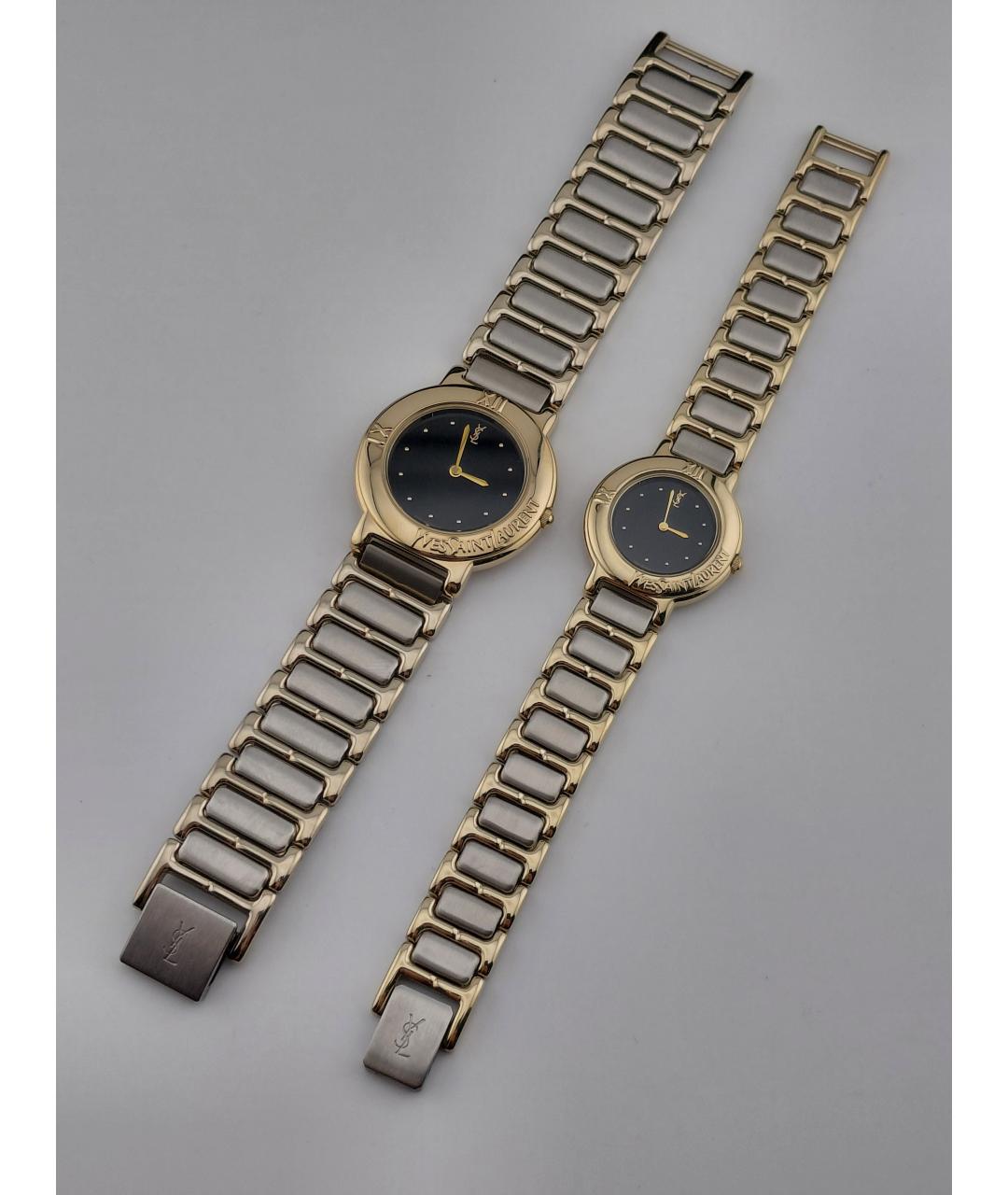 SAINT LAURENT Золотые стальные часы, фото 9