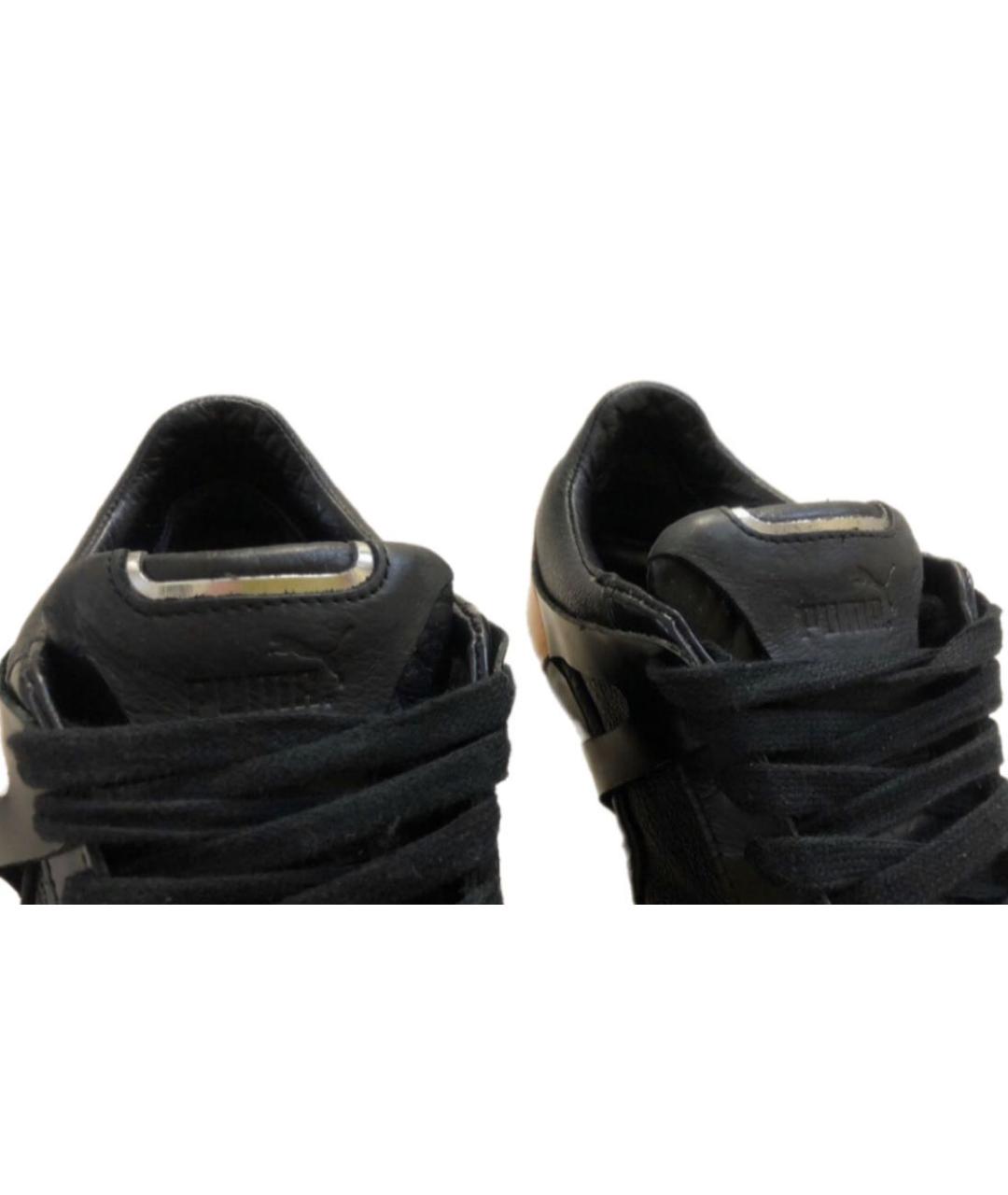 ALEXANDER MCQUEEN Черные кожаные низкие кроссовки / кеды, фото 6