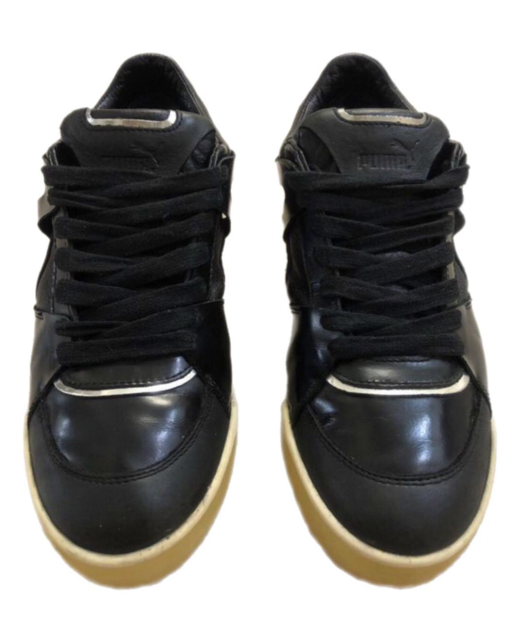 ALEXANDER MCQUEEN Черные кожаные низкие кроссовки / кеды, фото 2