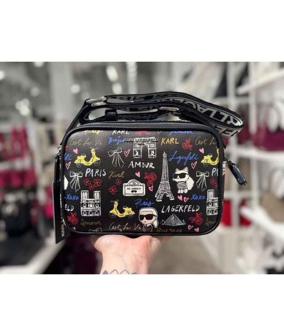 KARL LAGERFELD Черная сумка через плечо, фото 5