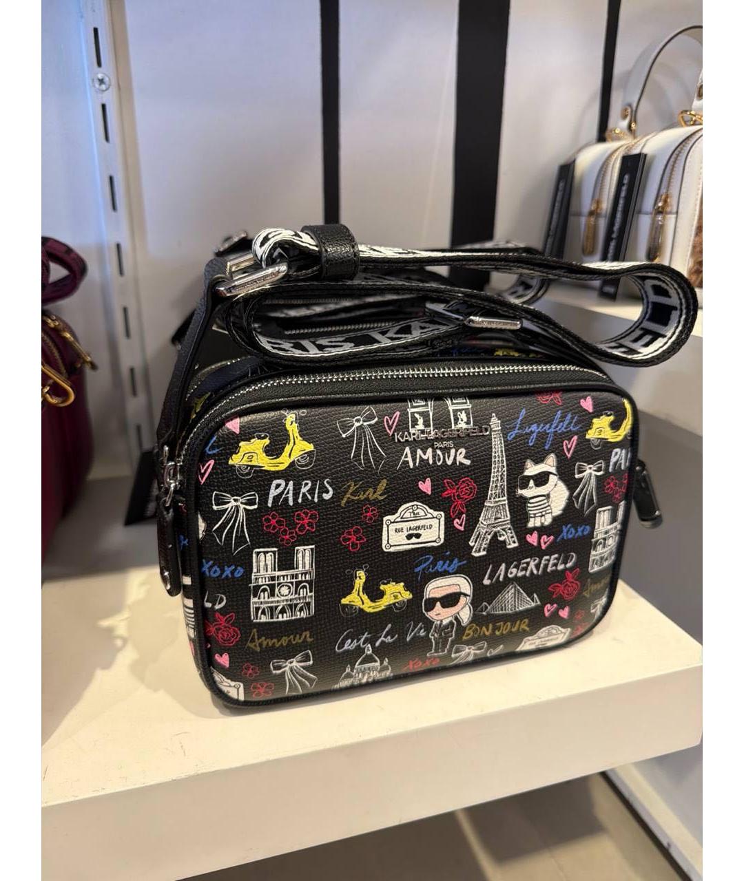 KARL LAGERFELD Черная сумка через плечо, фото 4