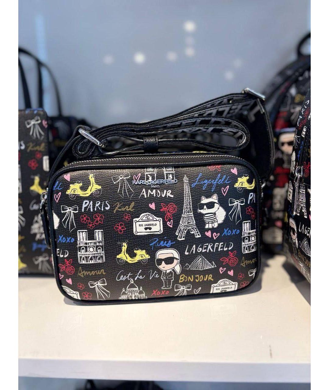 KARL LAGERFELD Черная сумка через плечо, фото 2