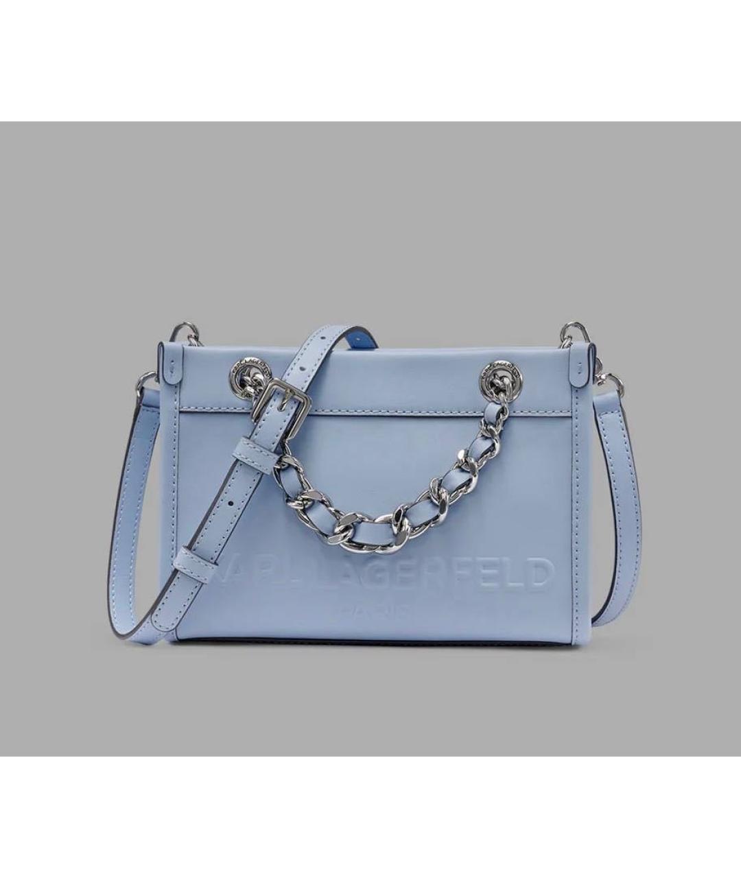 KARL LAGERFELD Голубая сумка через плечо, фото 7