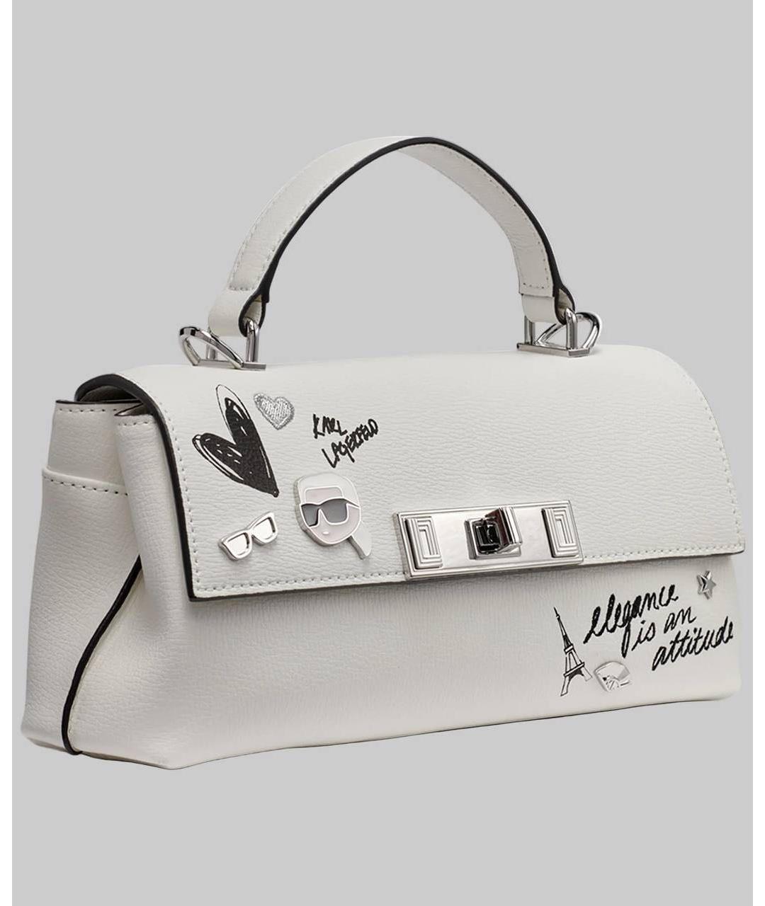 KARL LAGERFELD Белая сумка через плечо, фото 2