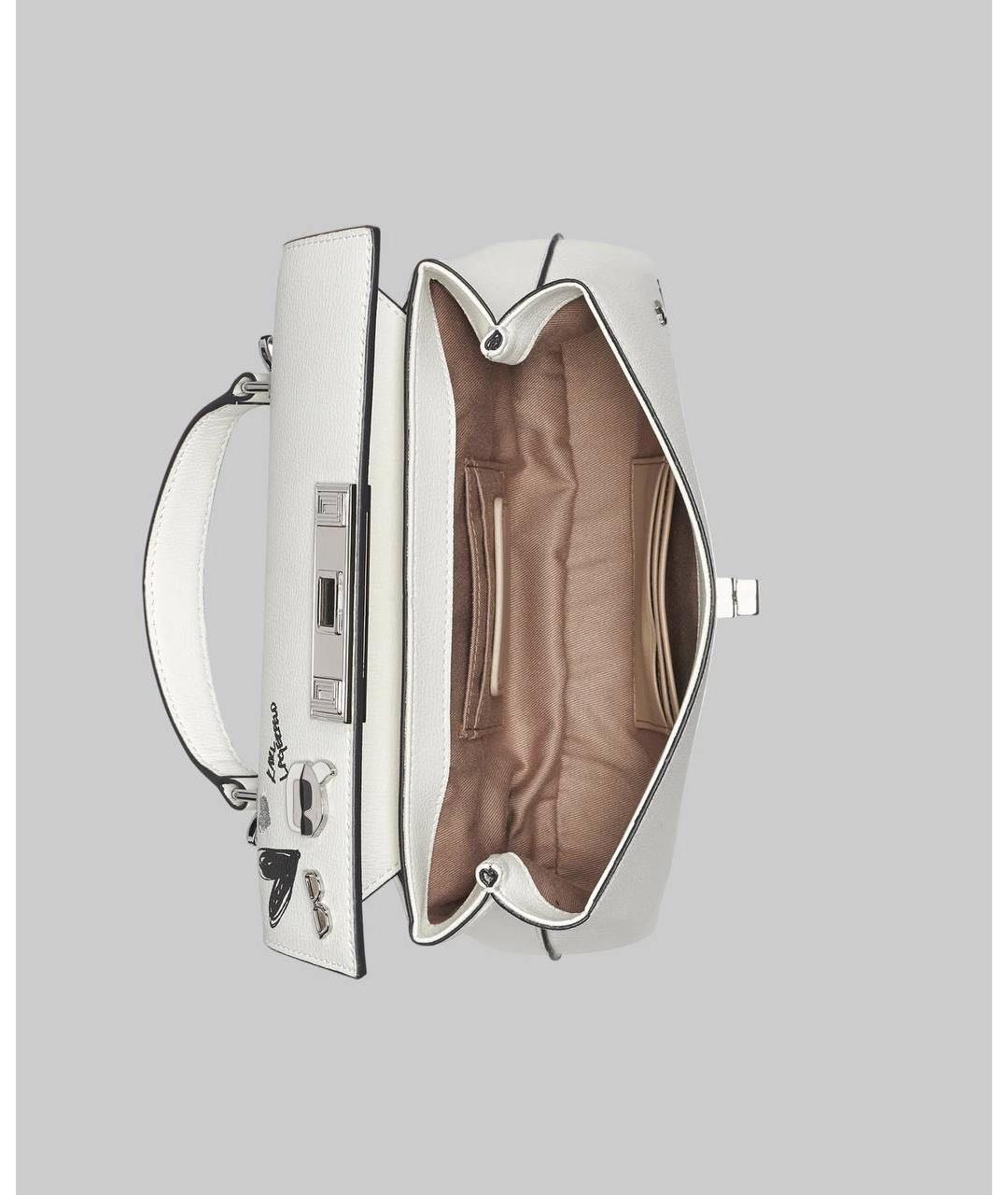 KARL LAGERFELD Белая сумка через плечо, фото 4