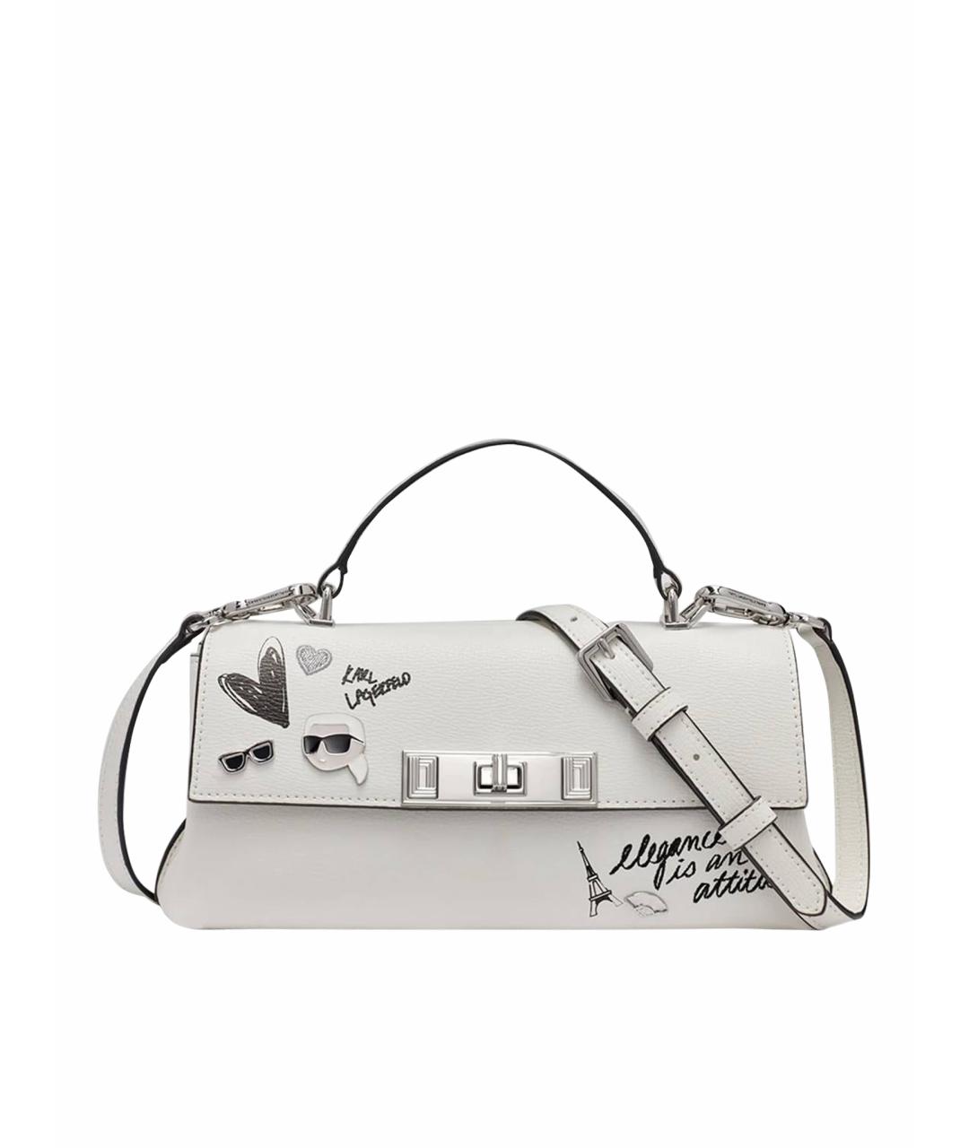 KARL LAGERFELD Белая сумка через плечо, фото 1