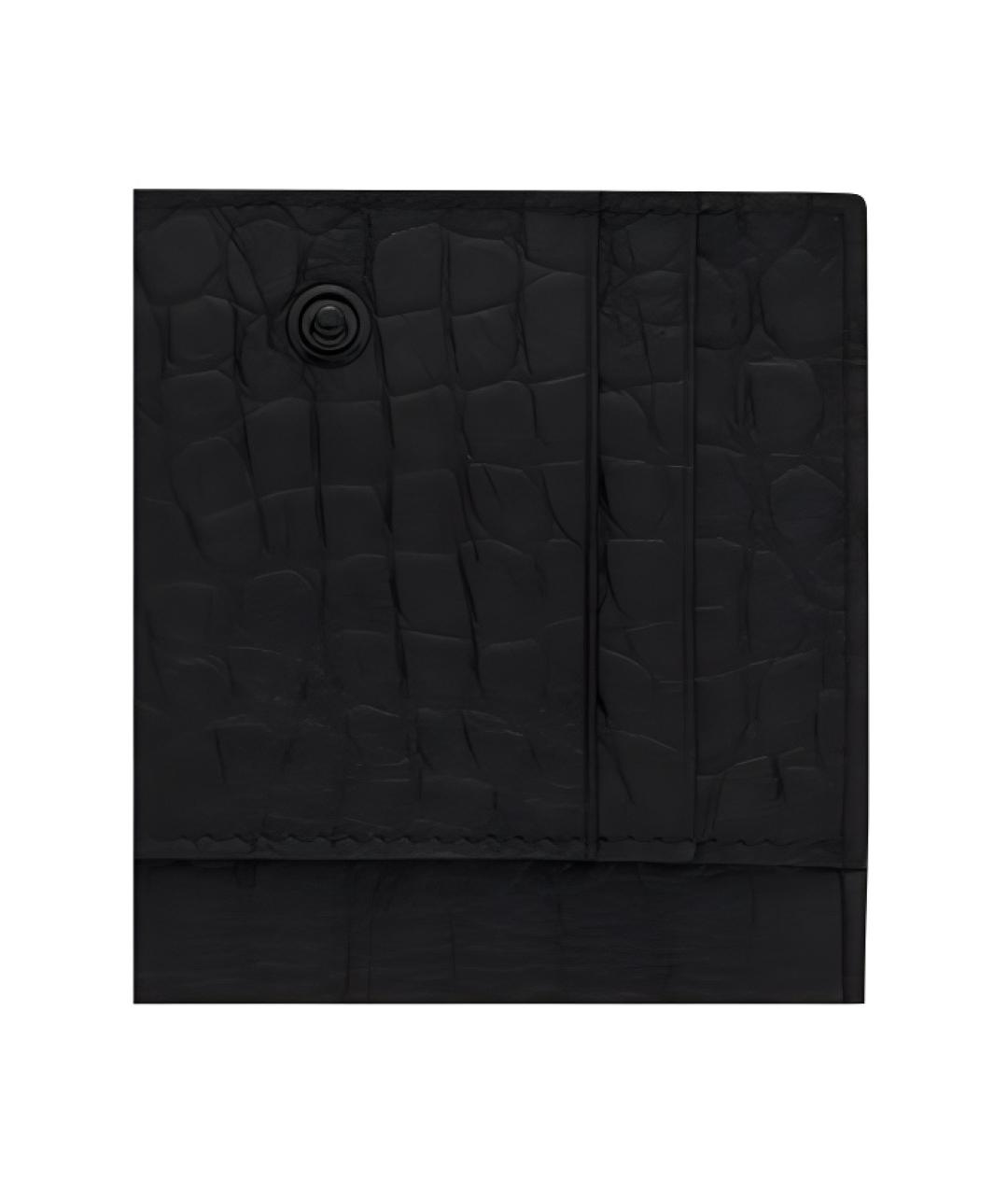 SAINT LAURENT Черный кожаный кардхолдер, фото 5