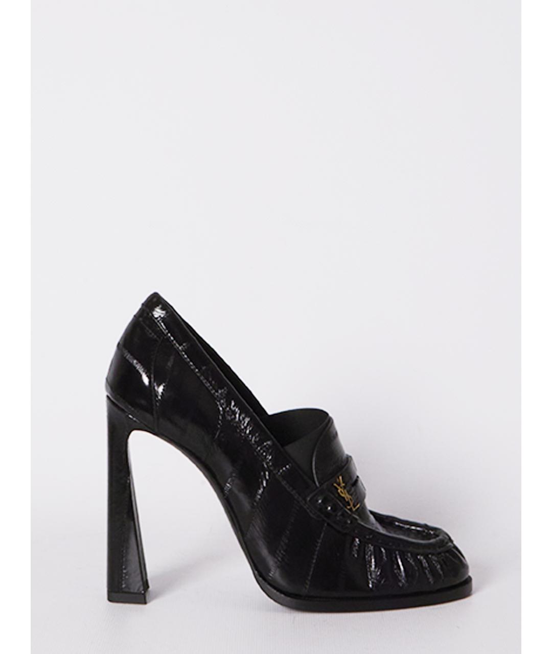 SAINT LAURENT Черные кожаные туфли, фото 6