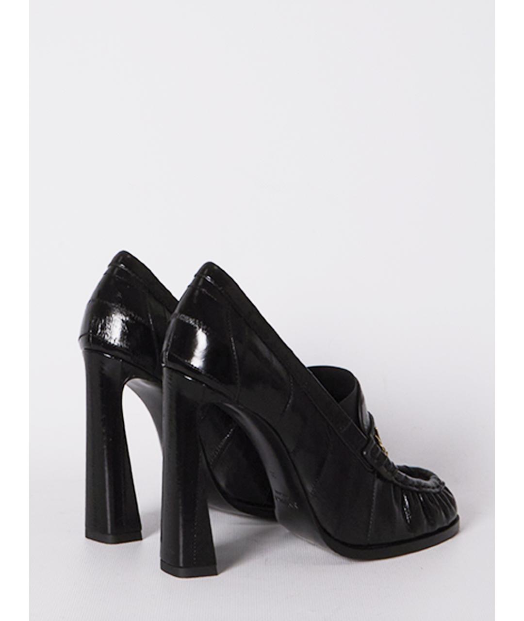 SAINT LAURENT Черные кожаные туфли, фото 3