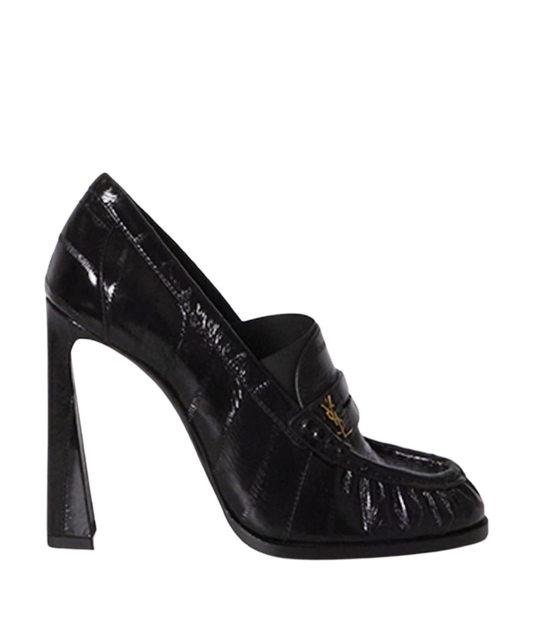 SAINT LAURENT Черные кожаные туфли, фото 1