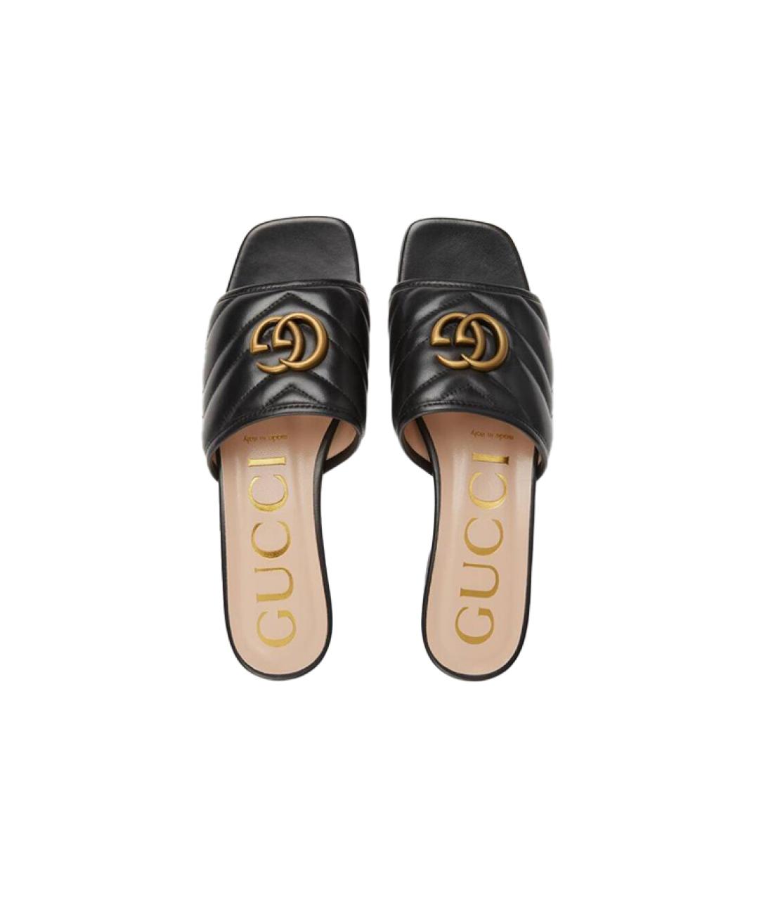 GUCCI Черные кожаные сандалии, фото 3