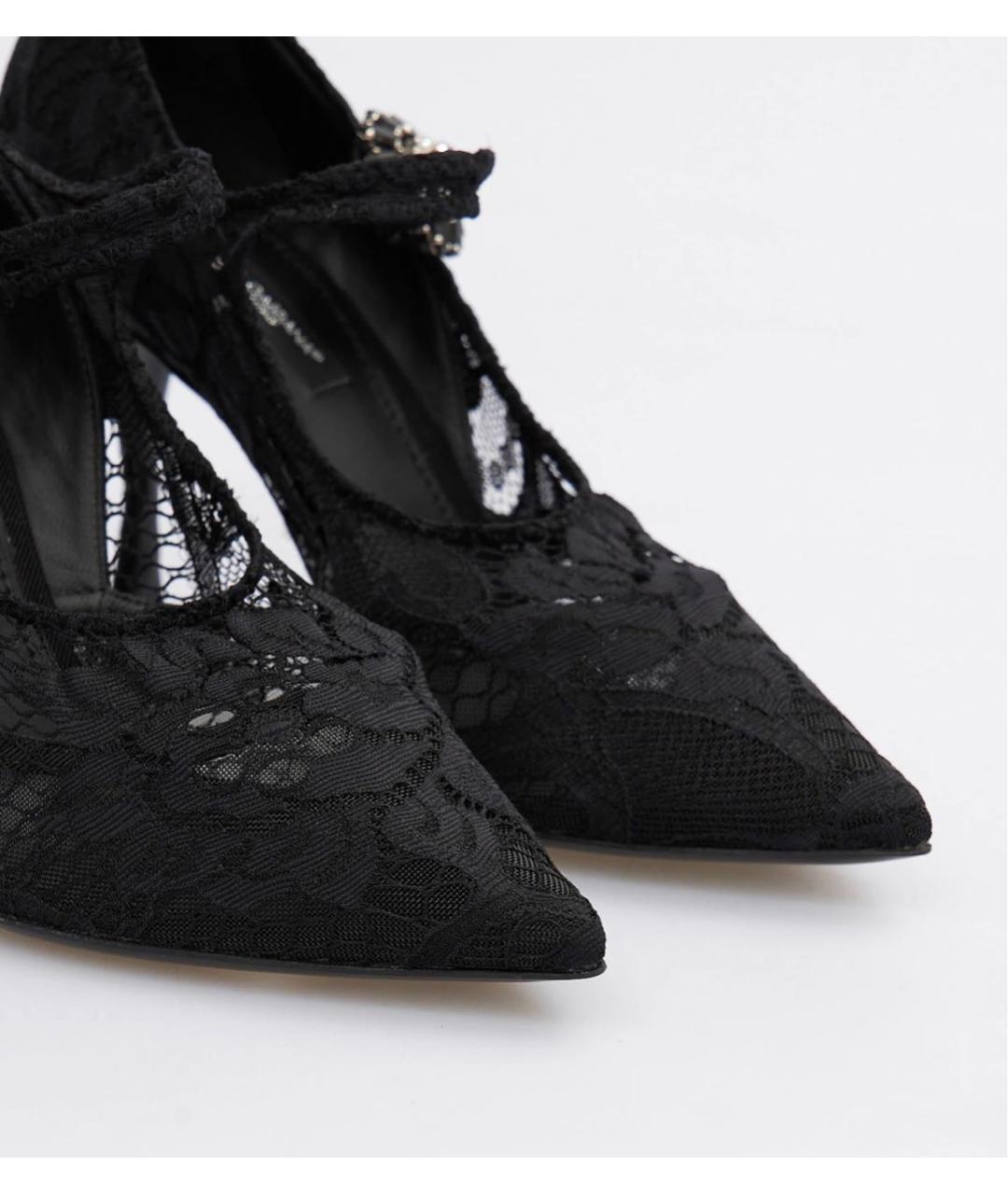 DOLCE&GABBANA Черные текстильные туфли, фото 3