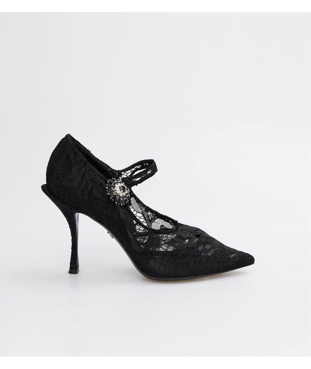 DOLCE&GABBANA Черные текстильные туфли, фото 5