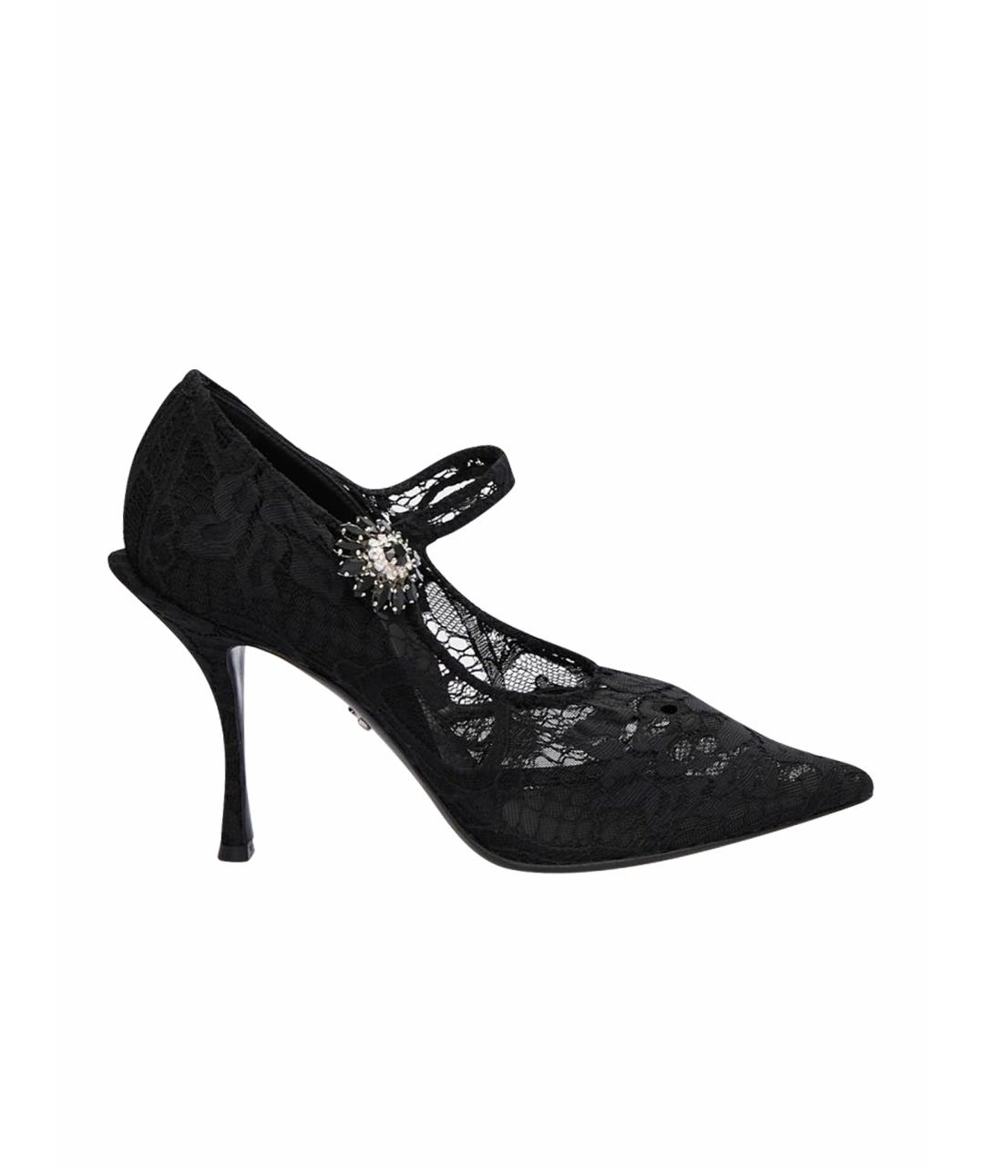 DOLCE&GABBANA Черные текстильные туфли, фото 1