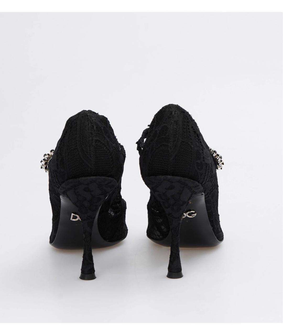 DOLCE&GABBANA Черные текстильные туфли, фото 4