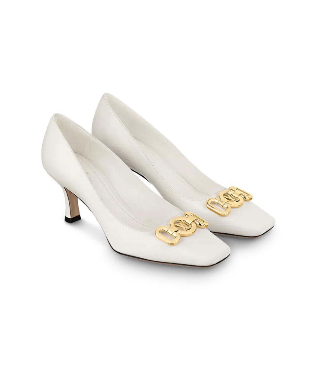 LOUIS VUITTON Белые кожаные туфли, фото 3