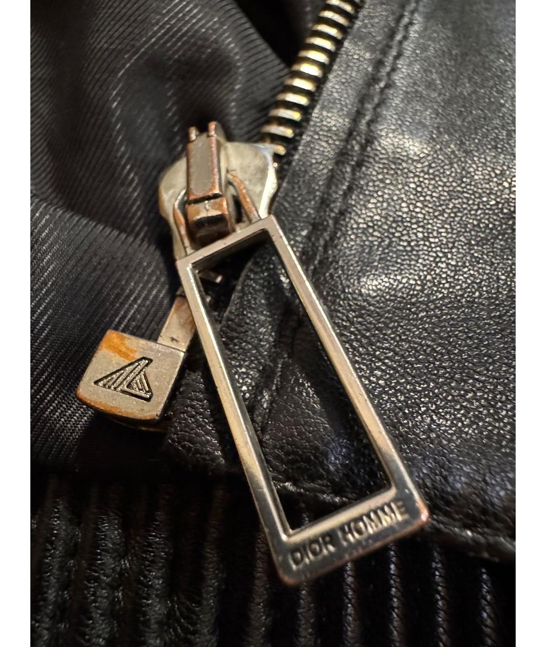 CHRISTIAN DIOR Черная кожаная куртка, фото 6