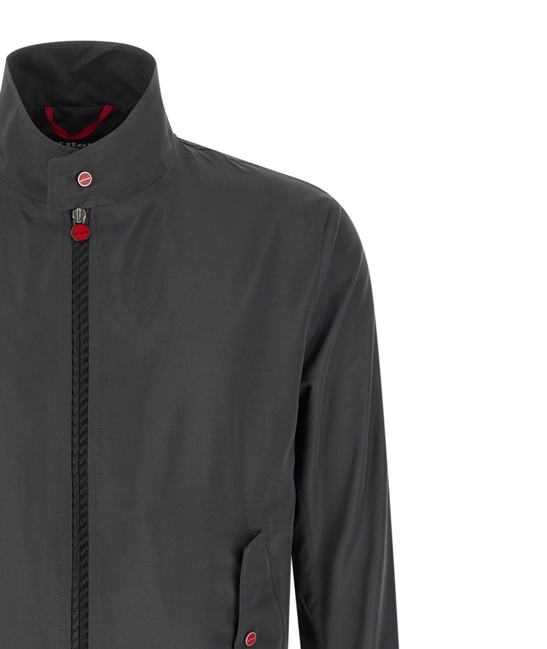 KITON Черная полиэстеровая куртка, фото 7